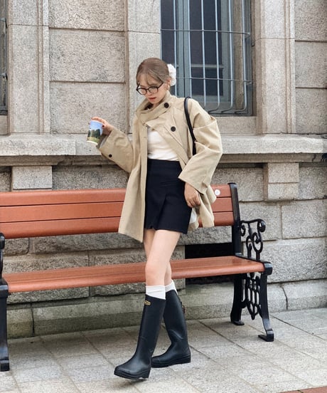 (セットアップ可能)セミプリーツスカートパンツ
