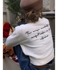 lettering mohair cardigan / ivory