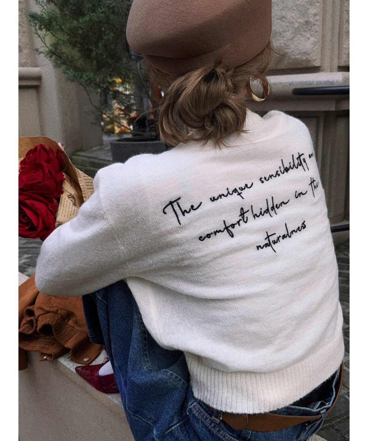 新品　nalm. lettering mohair cardigan lettering mohair cardigan / ivory | Nalm.