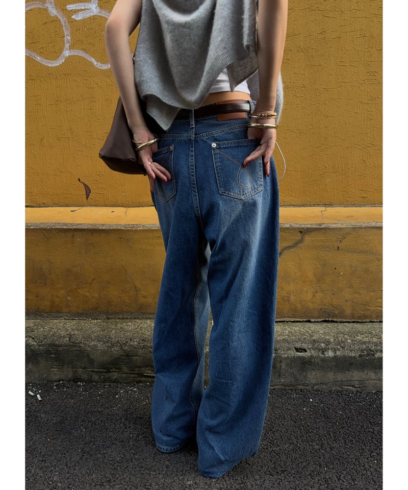 再入荷】studded loose denim | Nalm.