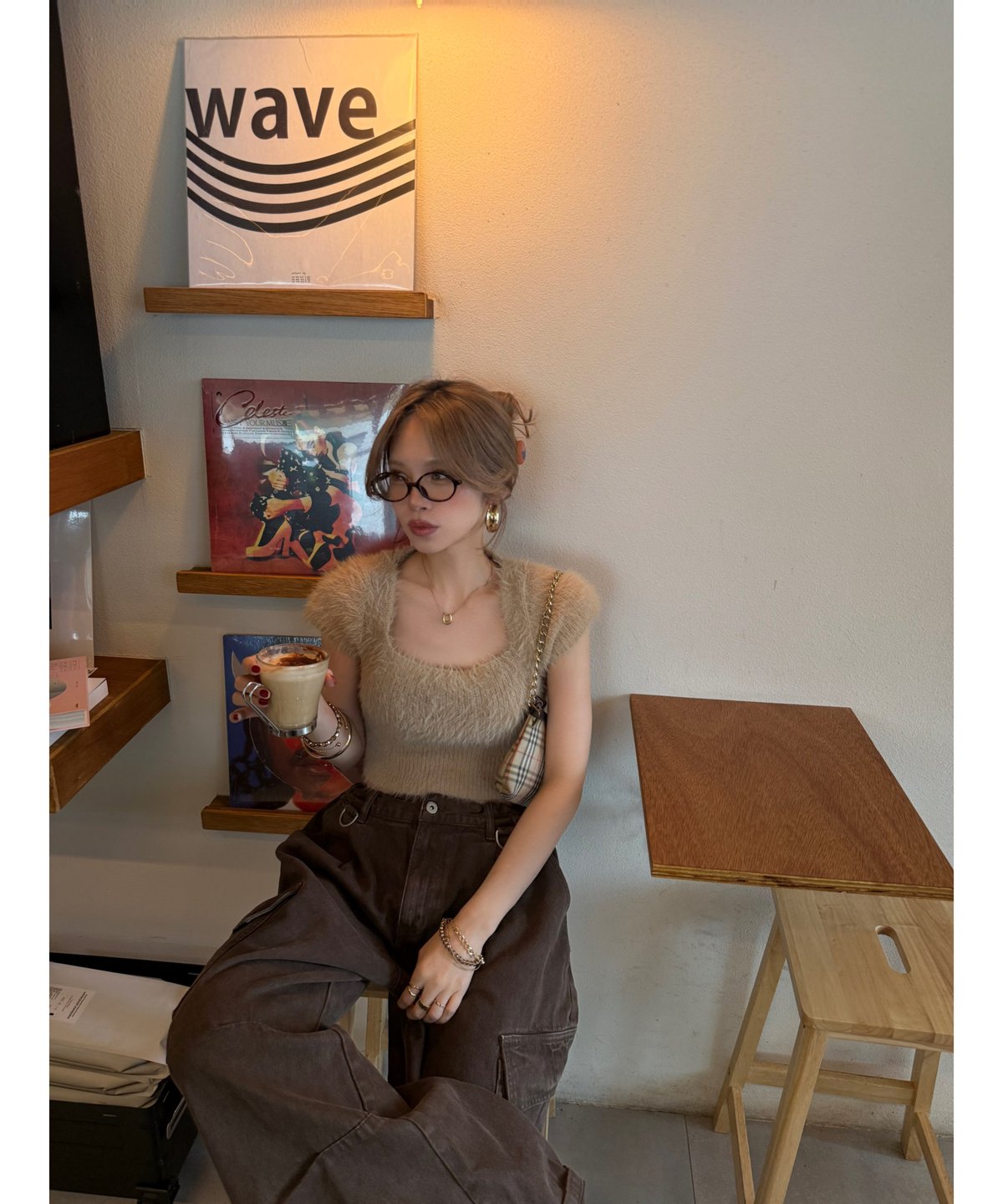 pre】fuzzy shaggy knit tops | Nalm.