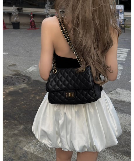 silky glow balloon skirt