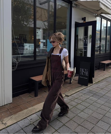 urban corduroy overalls / brown