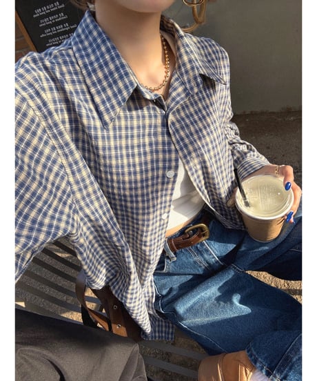 【再入荷】checked overshirt