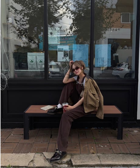 urban corduroy overalls / brown