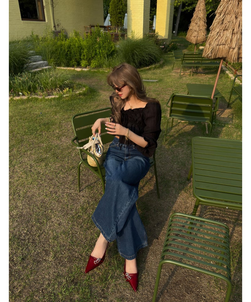 再入荷】sheer fairy blouse /black | Nalm.