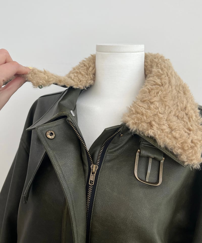 ジャケット・アウター Nalm. vintage leather jacket / khaki Nalm. vintage leather jacket / khaki | Nalm.