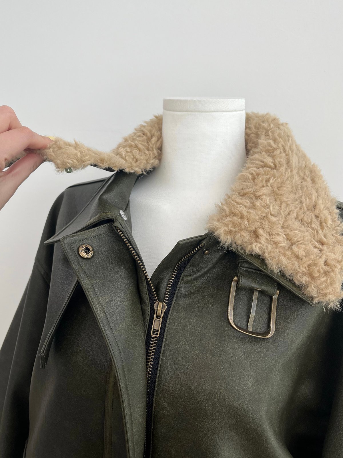 秋頃再入荷】Nalm. vintage leather jacket / khaki | N