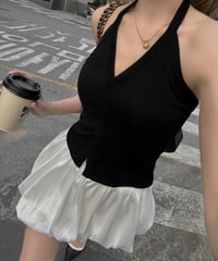V-neck halter cami /black