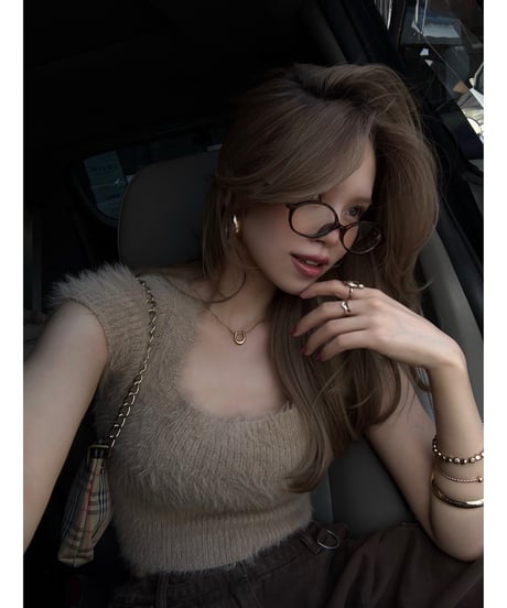 fuzzy shaggy knit tops