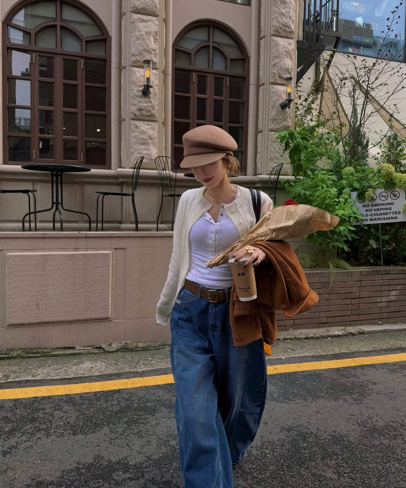 新品　nalm. lettering mohair cardigan lettering mohair cardigan / ivory | Nalm.