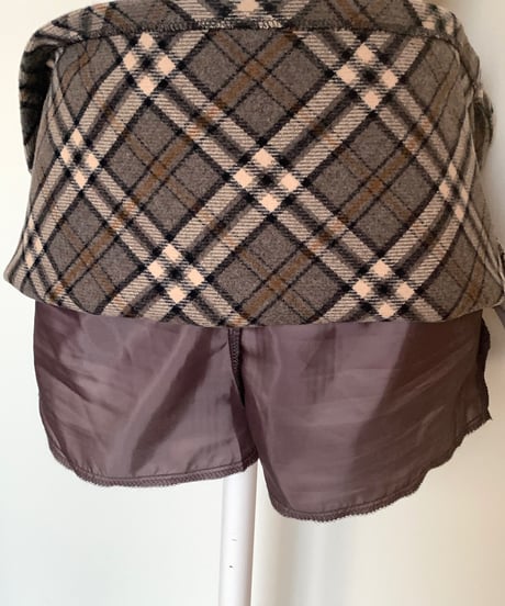 london checked mini skirt