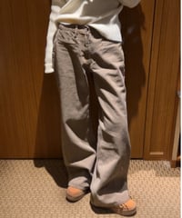 brown wide denim
