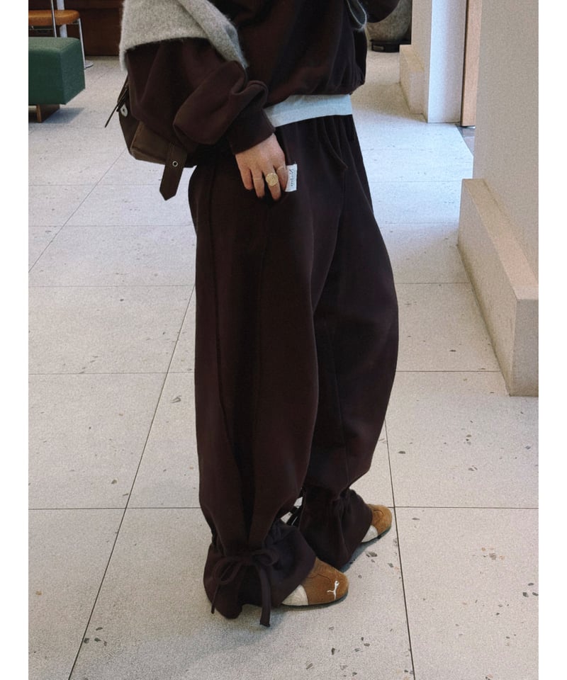 pre再入荷】drawstring sweat set-up / brown | Nalm.