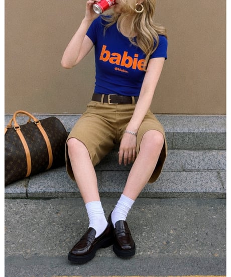 【7/14再入荷】 babie mini tee / vivid blue