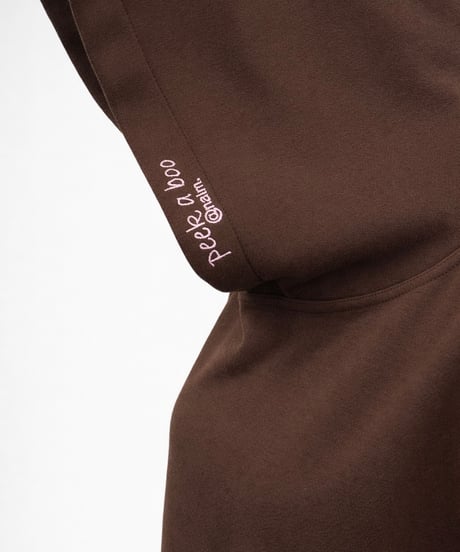 peak a boo hoodie / cocoa brown