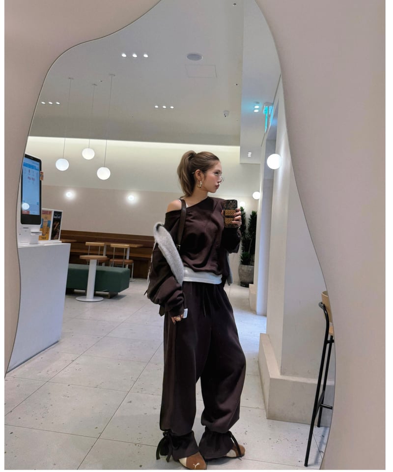 pre再入荷】drawstring sweat set-up / brown | Nalm.