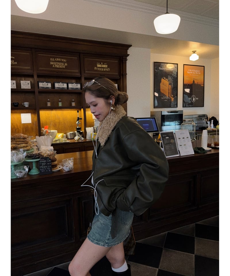 Nalm. vintage leather jacket / khaki | Nalm.