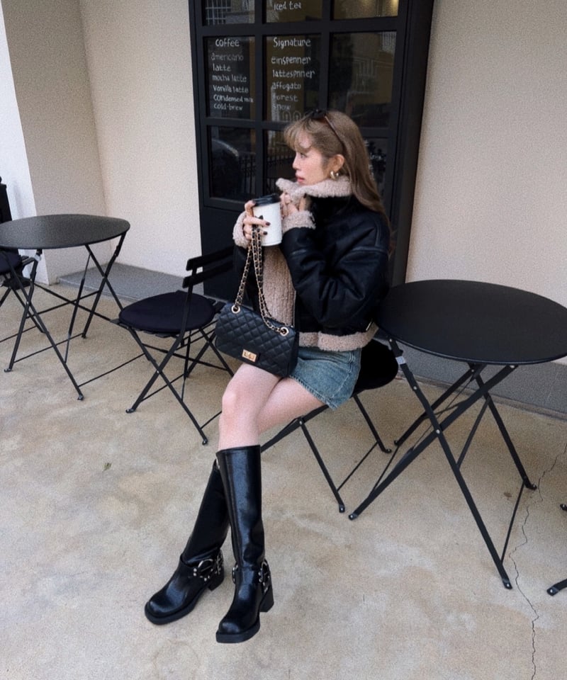 スウェードムスタンジャケット/black | Nalm.