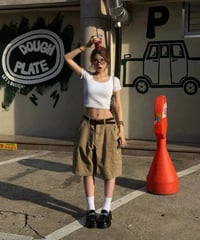 cargo wide half pants