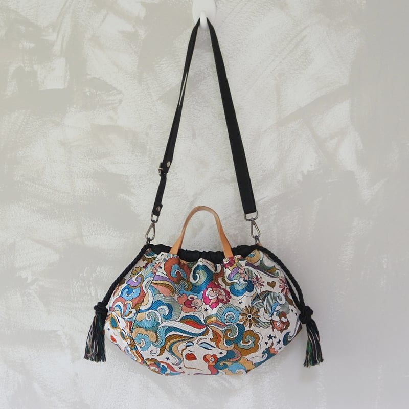 フランス生地2way巾着バッグ | ACOTONE