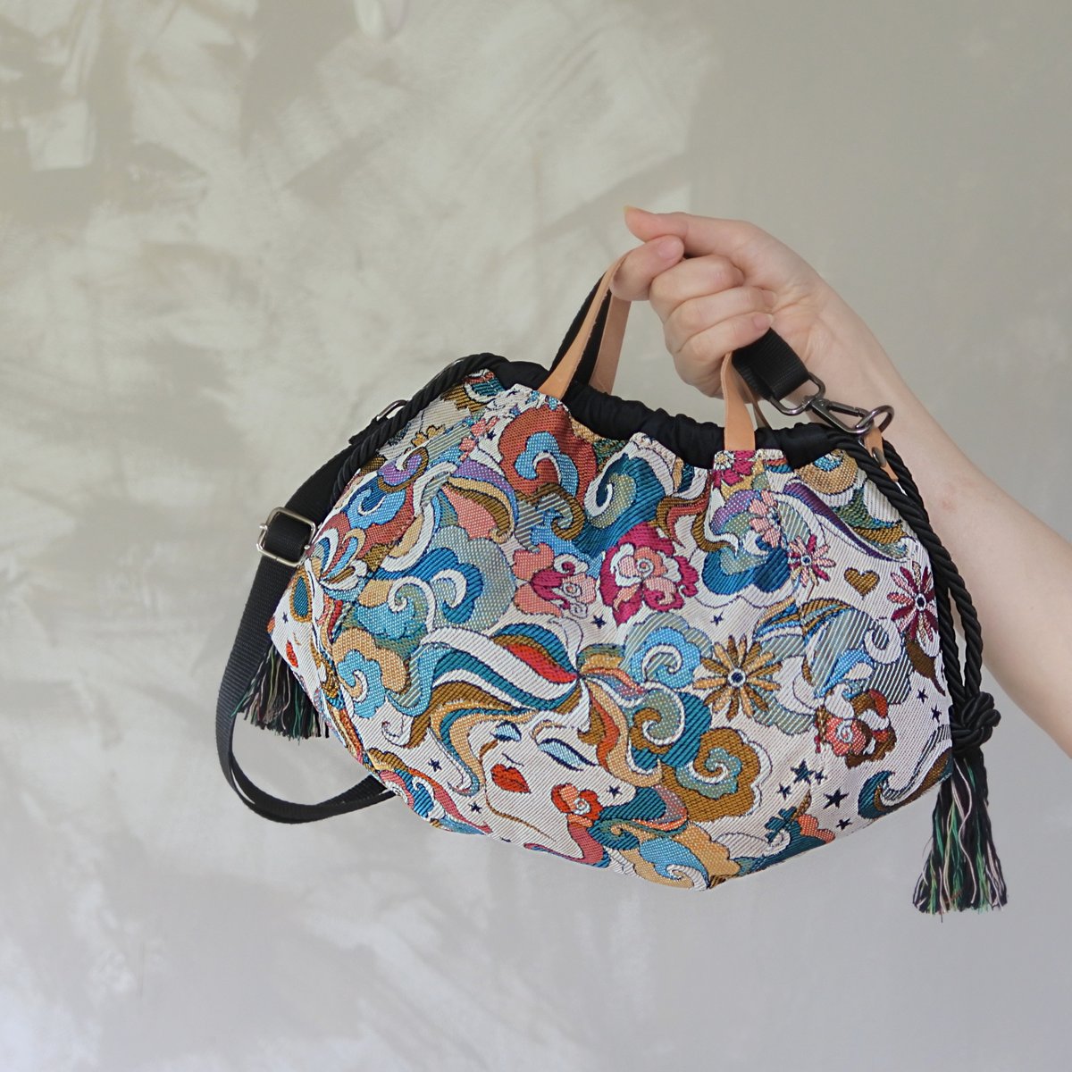 フランス生地2way巾着バッグ | ACOTONE