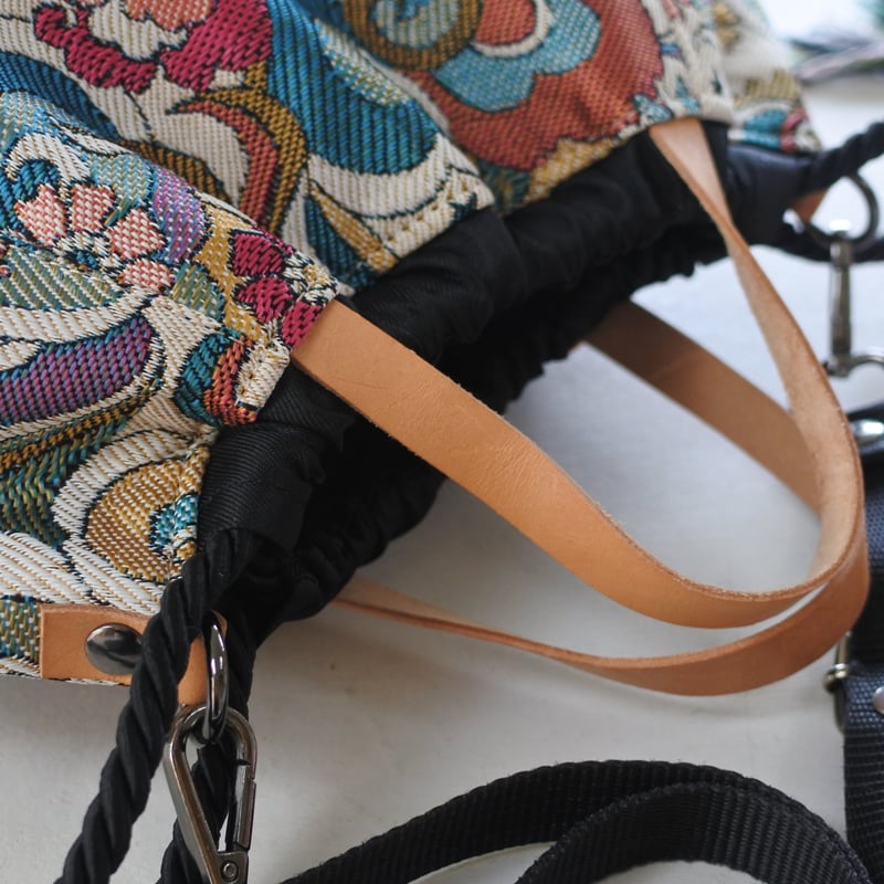 フランス生地2way巾着バッグ | ACOTONE