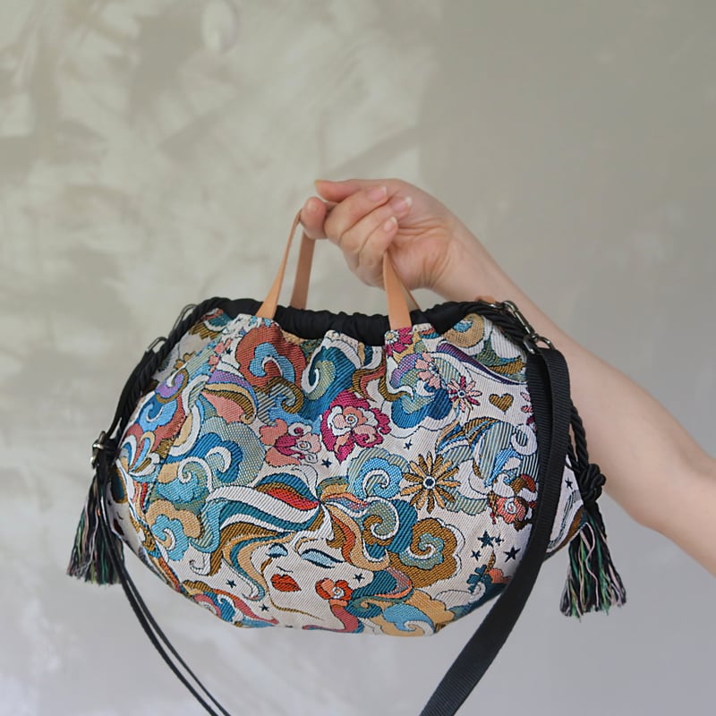 フランス生地2way巾着バッグ | ACOTONE