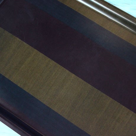 トレー(LL) 折敷 38×28cm【銘仙】シックなボーダー