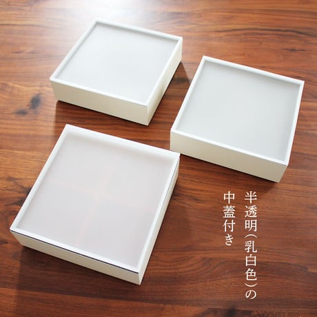 3段重箱 18cm角【銘仙】ドット幾何学