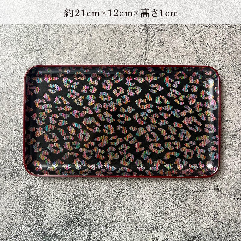 博多織トレー】 21×12cm レオパード Leopard | 霜旦舎 定右衛門商店