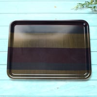 トレー(LL) 折敷 38×28cm【銘仙】シックなボーダー