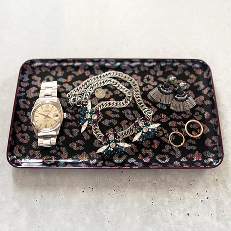 【博多織トレー】 21×12cm レオパード Leopard