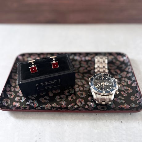 【博多織トレー】 21×12cm レオパード Leopard