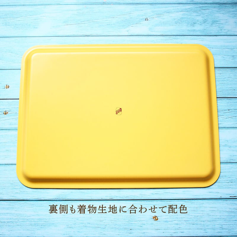 名刺入れとペン用トレー(黄色のバラ) トレー(LL) 折敷 38×28cm【小紋】果物のようなドット | 霜旦舎