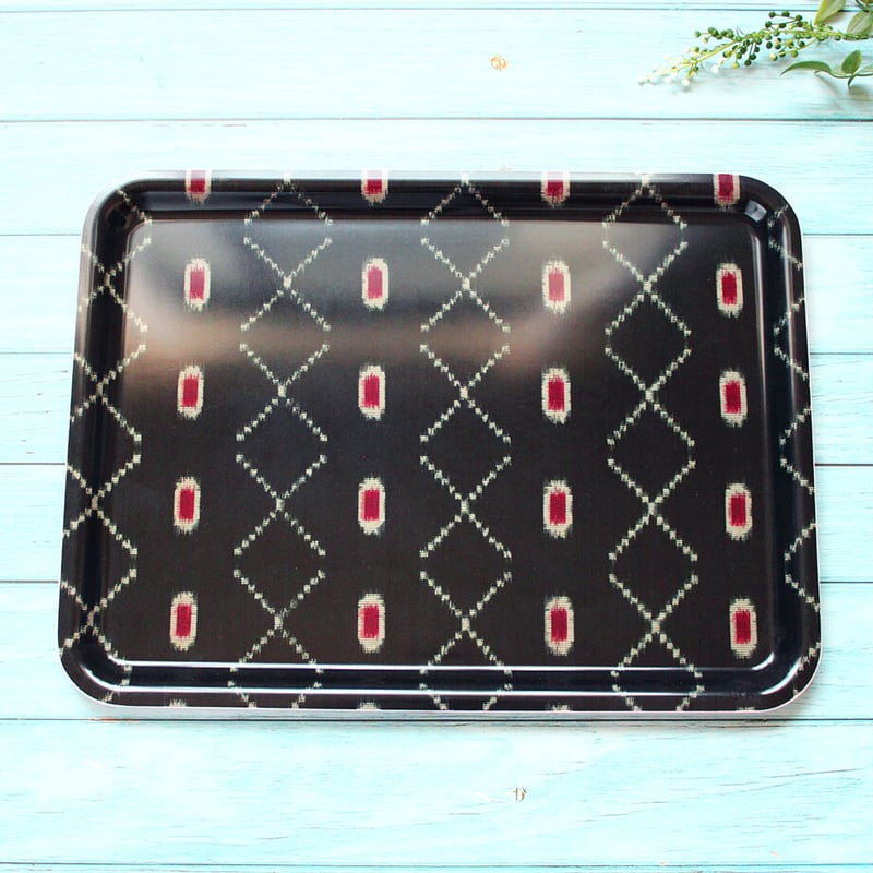 トレー(LL) 折敷 38×28cm【銘仙】アーガイル調 | 霜旦舎 定右 トレー(LL) 折敷 38×28cm【銘仙】アーガイル調 | 霜旦舎 定右