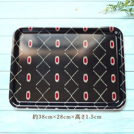 トレー(LL) 折敷 38×28cm【銘仙】アーガイル調