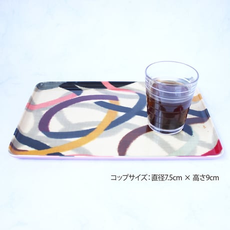 トレー(L) 折敷 30×21cm 【紬】涼やかリボン