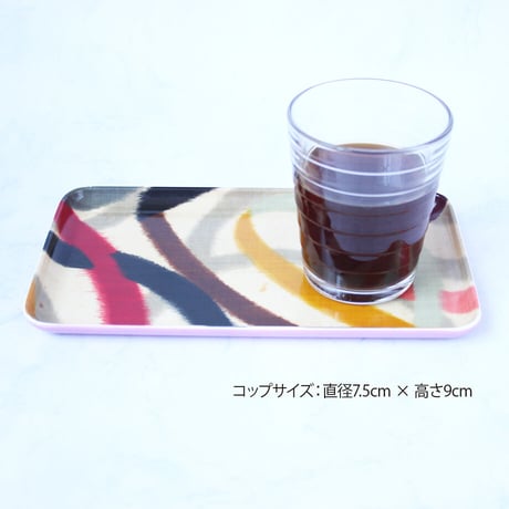 ミニトレー 21×12cm【紬】白大島風
