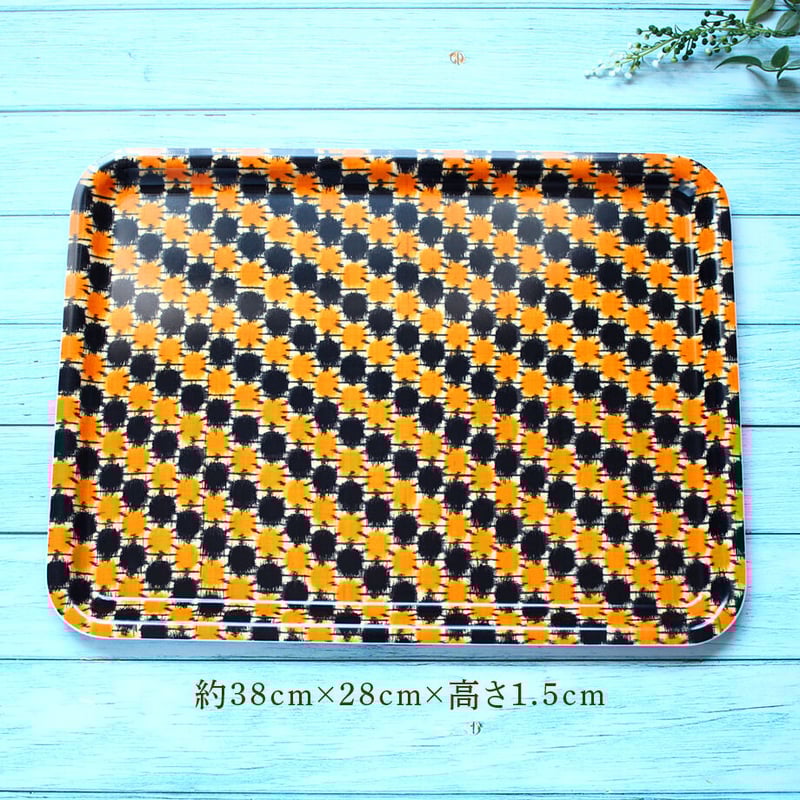 トレー(LL) 折敷 38×28cm【銘仙】ドットつなぎ | 霜旦舎 定右 トレー(LL) 折敷 38×28cm【銘仙】ドットつなぎ | 霜旦舎 定右