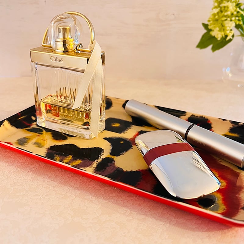 ミニトレー 21×12cm【紬】白大島風 | 霜旦舎 定右衛門商店｜着物トレー