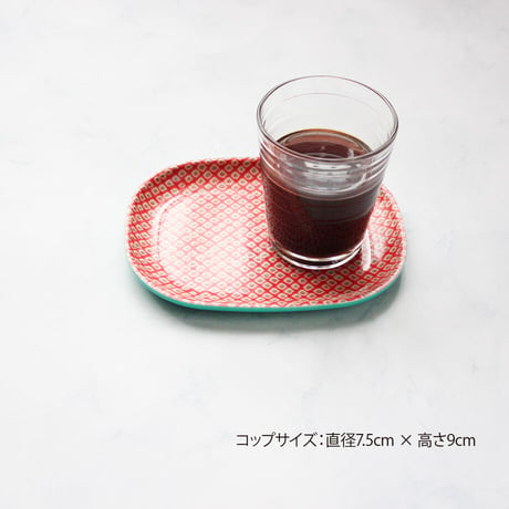 オーバル小皿 16×12cm【有松絞り】鹿の子ピンク