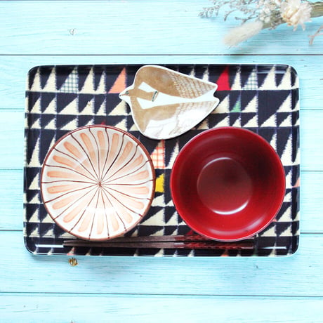 トレー(L) 折敷 30×21cm 【紬】涼やかリボン