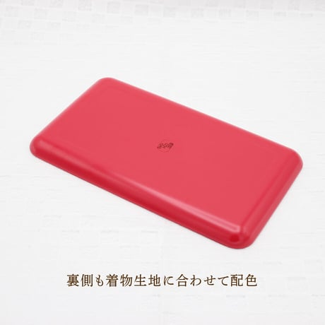 ミニトレー 21×12cm【銘仙】赤黒チェック