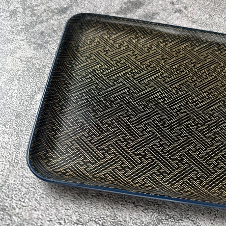 【博多織トレー】 21×12cm 紗綾形 Sayagata