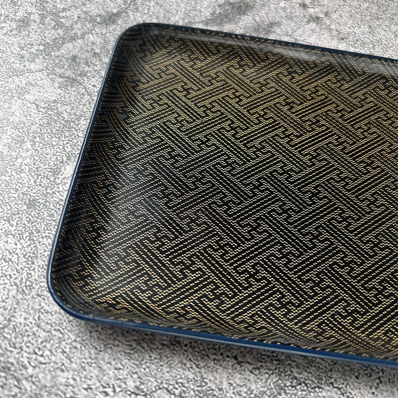 博多織トレー】 21×12cm 紗綾形 Sayagata | 霜旦舎 定右衛門商店