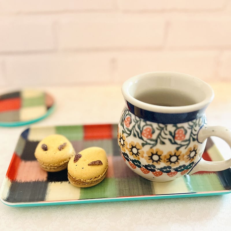 ミニトレー 21×12cm【紬】白大島風 | 霜旦舎 定右衛門商店｜着物トレー