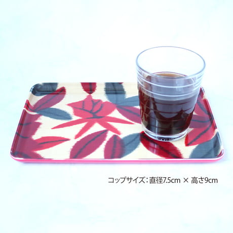 トレー(M)お盆 23×16cm【振袖】コバルト牡丹