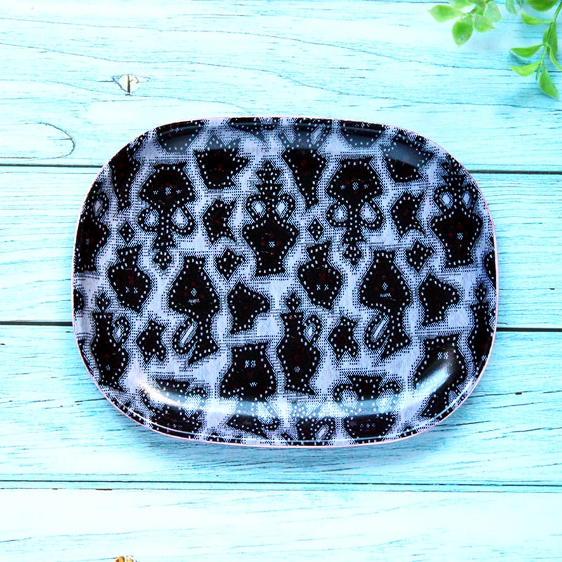 オーバル小皿 16×12cm【長襦袢】壺いっぱい | 霜旦舎 定右衛門商店