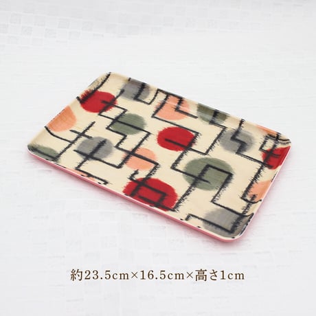 トレー(M) お盆 23×16cm【銘仙】ドット幾何学